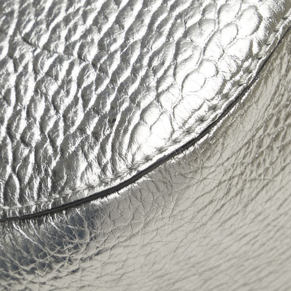 Burberry logo plate handbag shoulder bag silver leather - Picture 7 of 9